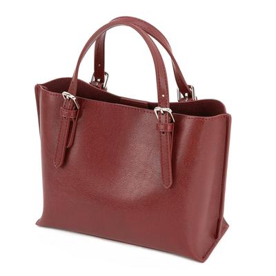Rote Lederhandtasche für Damen - Umhängetasche, Vollnarbenleder, Ein-Schulter, Hochzeitstasche