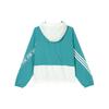 Adidas Neo Color Block Hooded Zip Casual Long Sleeve Jacket Women Jackets Blue IK7638