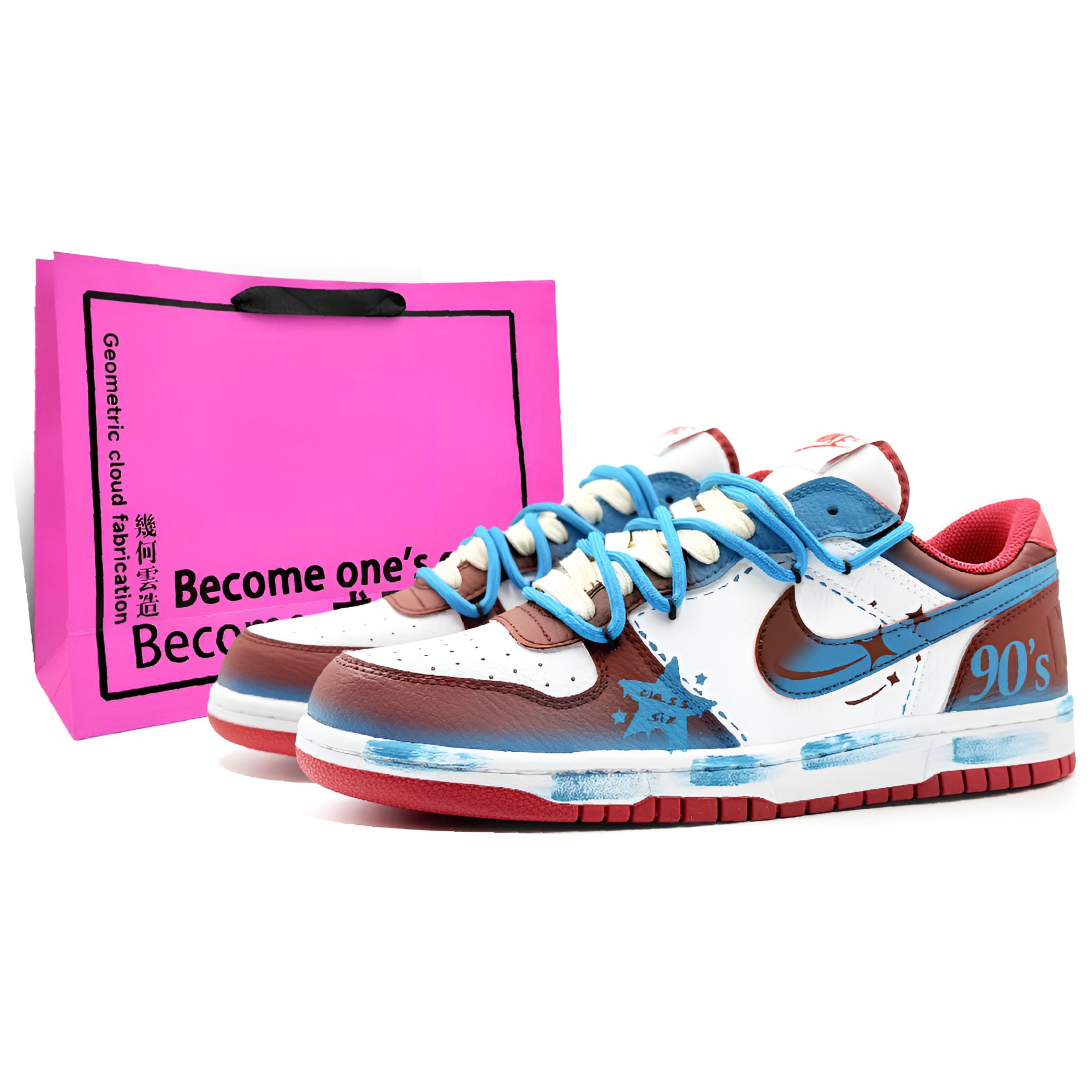 

Nike Big Low top Skateboard Shoes Men s Red Blue 355152-150(Team1284-90 2S) 40.5