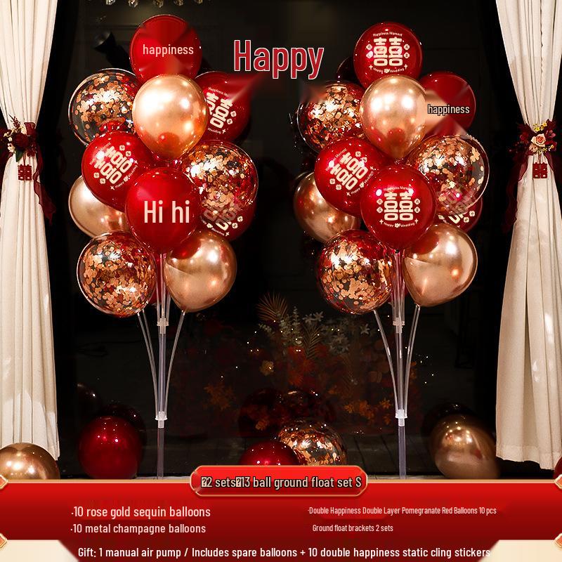 Wedding & Engagement Balloon Decoration Set for Living Room, Bridal Chamber, Aisle Guide, and New House Decor