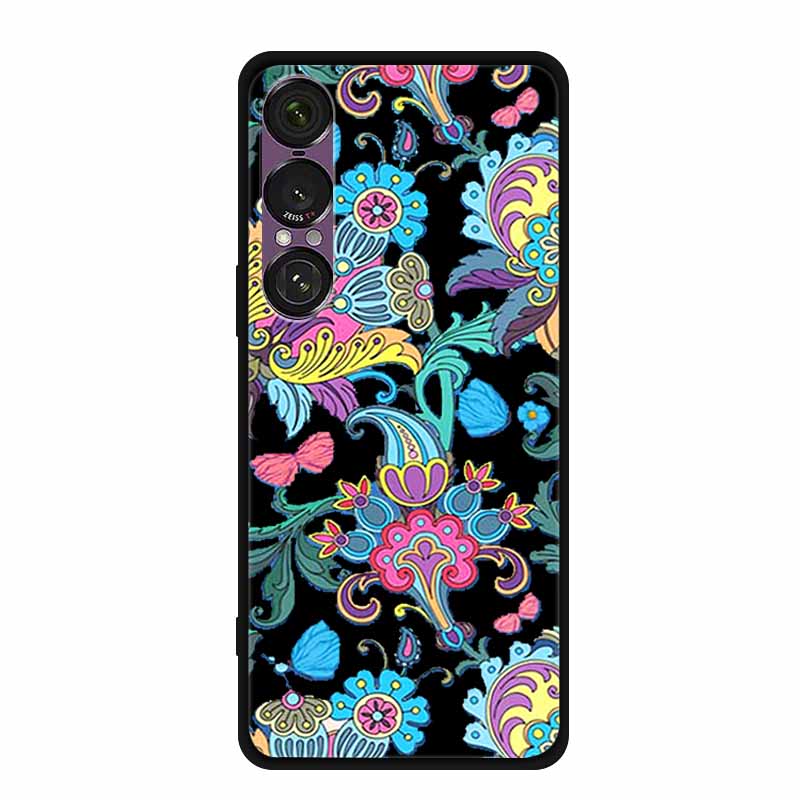 Pro pouzdro na telefon Sony Xperia 1 VII 2025 Kreslené kočky TPU Měkké černé silikonové zadní krycí pouzdro Pro Sony Xperia 1VII 6.5" Pouzdro Funda