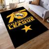 "Tappeto Nero con Logo Champions League e Design a Stelle" Adatto per l'uso come antiscivolo per soggiorno, camera da letto, divani