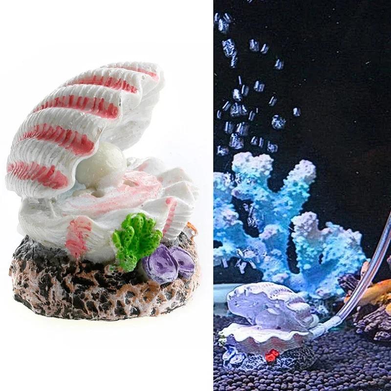 Muschelperle & Luftstein Aquarium Fischbecken Sprudler Blubberndes Ornament Dekor