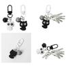 Black and White Cat Keychain Backpack Pendant Car Keyring Purse Bag Accessories