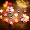 9PC/Set Heart Shaped Aromatherapy Candles Xmas Valentine's Day Romantic Birthday Candles Lover Proposal Scene Decor Candles