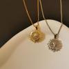 Korean Influencer-Inspired Rhinestone Necklace - Versatile Rose Collarbone Jewelry
