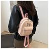 Cute Bowknot Faux Leather Mini Backpack for Women Small Lightweight School Daypack Fashion Streetwear Bag
