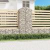VidaXL Gabion Basket, Gabion Cage, Gabion Wall, Stone Basket, Gabion for Stone Garden Patio Outdoor, 153441