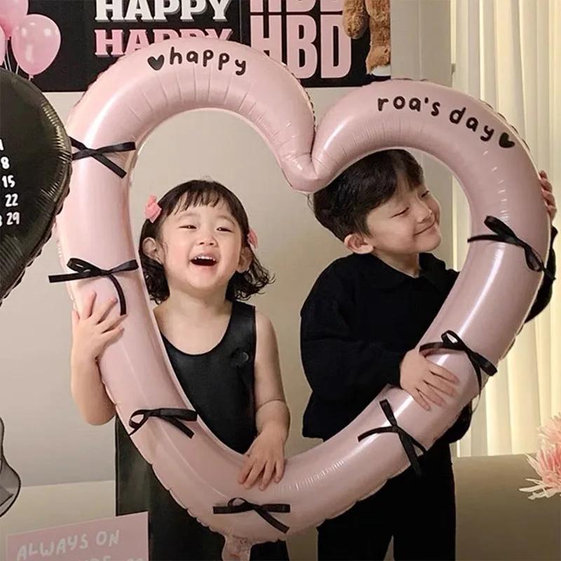 Heart Balloon Accessorie Cute Love Star Ballons Birthday Wedding Baby Shower Decoration Photo Frame Gifts Ornament