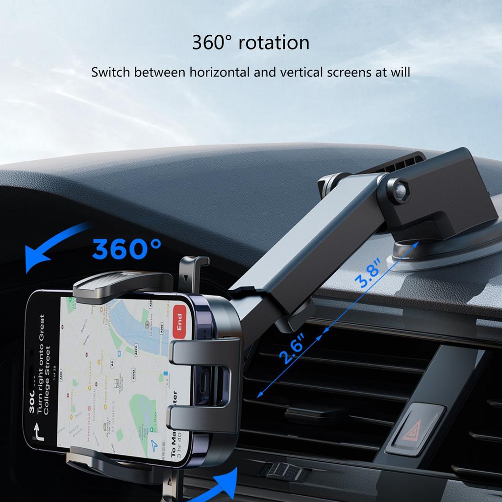 Car Phone Holder Mount Phone Mount for Car Windshield Dashboard Adjustable Handfree Automobile Phone Holder