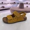 Cowhide Version~ Summer Zhang Linghe Cartoon Smiley Face Thick-soled Happy Toast Women's Sandals