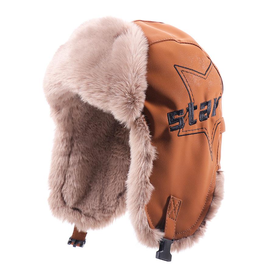 Men's and women's autumn and winter new retro Lei Feng hat plush plush thickened fashionable suede warm ear hat