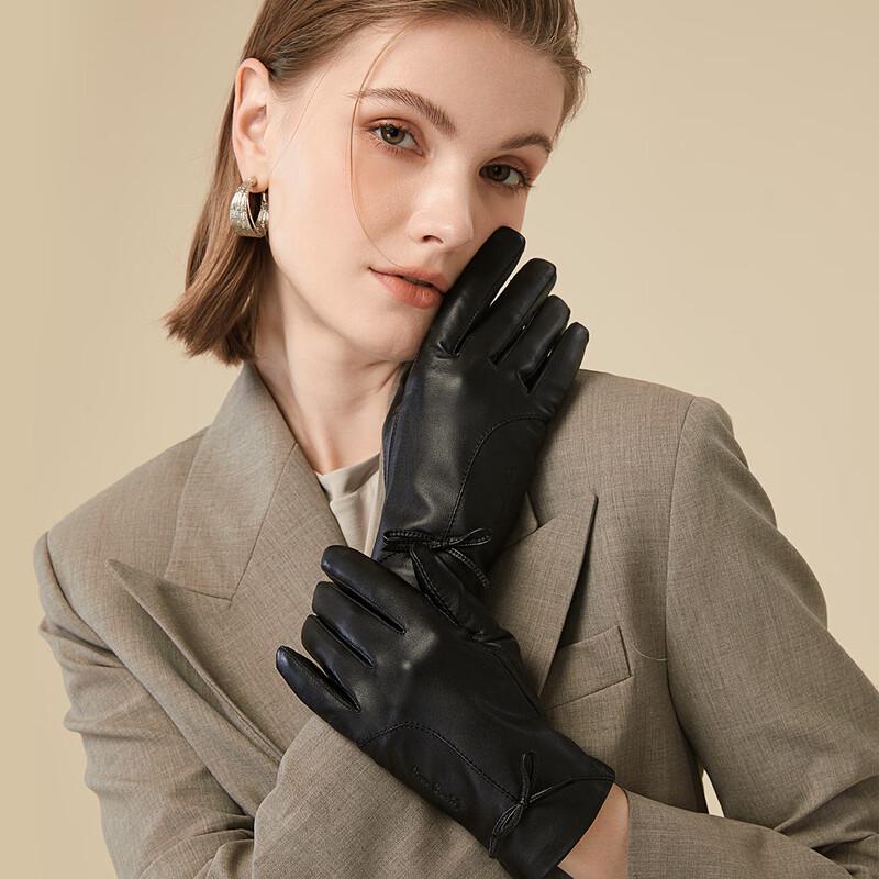 

Женские зимние перчатки из козьей кожи с сенсорным экраном Pierre Cardin L