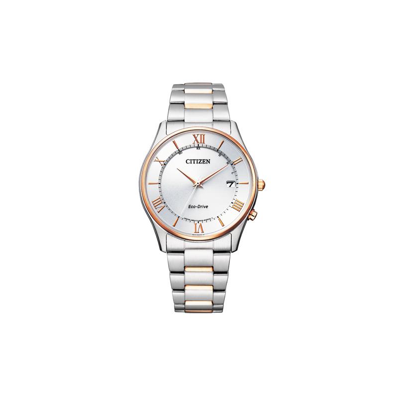 

CITIZEN Eco-Drive series 50 meters waterproof, light Quartz, Steel Strap, , same style for men and women, silver dial AS1062-59A синій