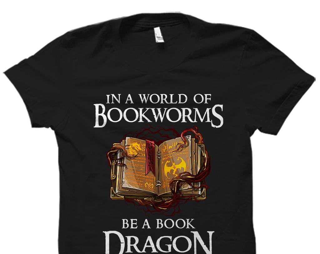 Book Dragon Shirt. Book Dragon Gift. Book Lover Shirt. Bookworms Gift. Book Shirt. Book Lover Gift. Reader Shirt. Reader Gift. Book #OS3403