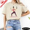 Yoga And Wine Humorous Shirt Cute Fitness Unisex TShirt Yoga Lover Gift Tshirt Workout And Wine Graphic Tee Summer Casual Tops