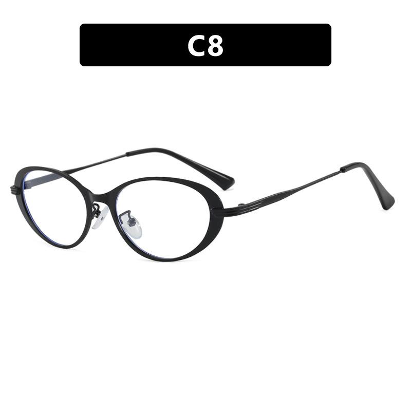 

Y2K Simple and Elegant Retro Sunglasses INS Style Oval Personality Trend Fashion Wear Take UV Resistant Decorative Glasses