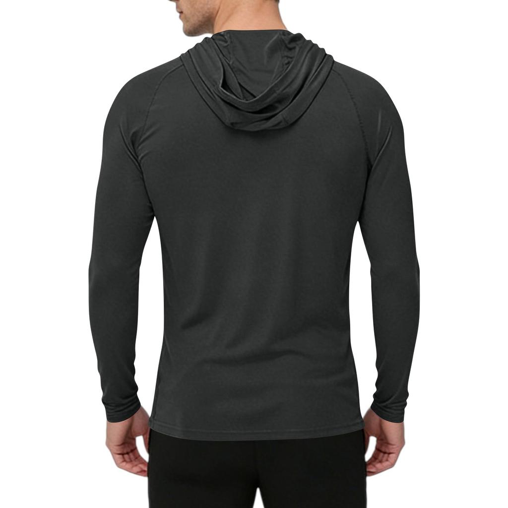 Men's Sun Shirt: Quick-Dry Long-Sleeve Hooded Sweatshirt / Quick-Dry Fishing Shirt