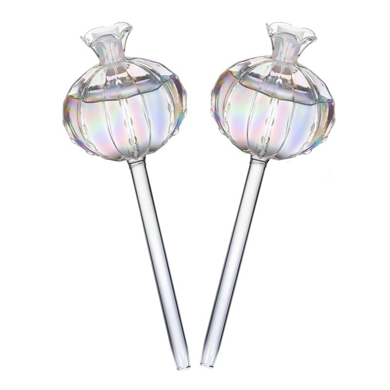 

Clear Plant Watering Globes Glass Self Watering Device Set of 2 for Potted Plant Flowers Bonsai Garden Indoor Outdoor