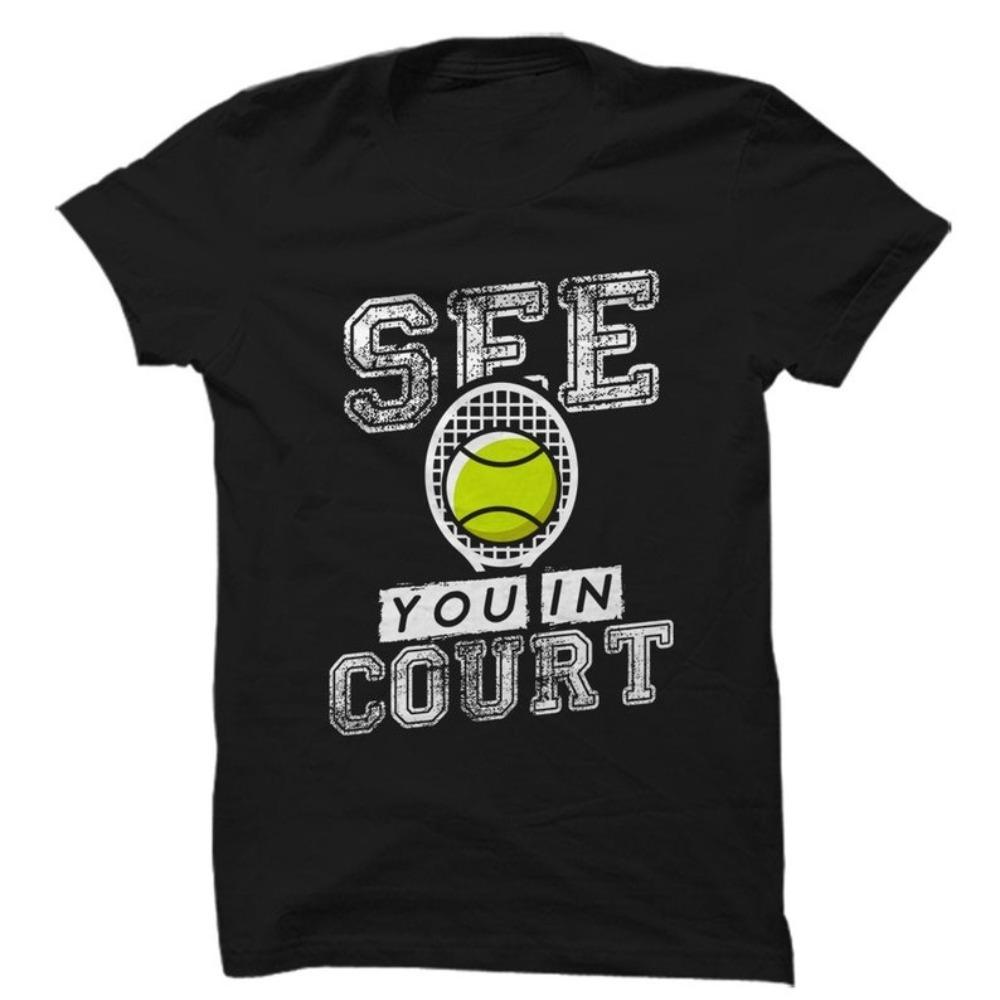 Creative Pattern Print Design Tennis Player TShirt Men Women Universal Fashion Casual Crewneck Cotton Tshirt Summer Tee Tops