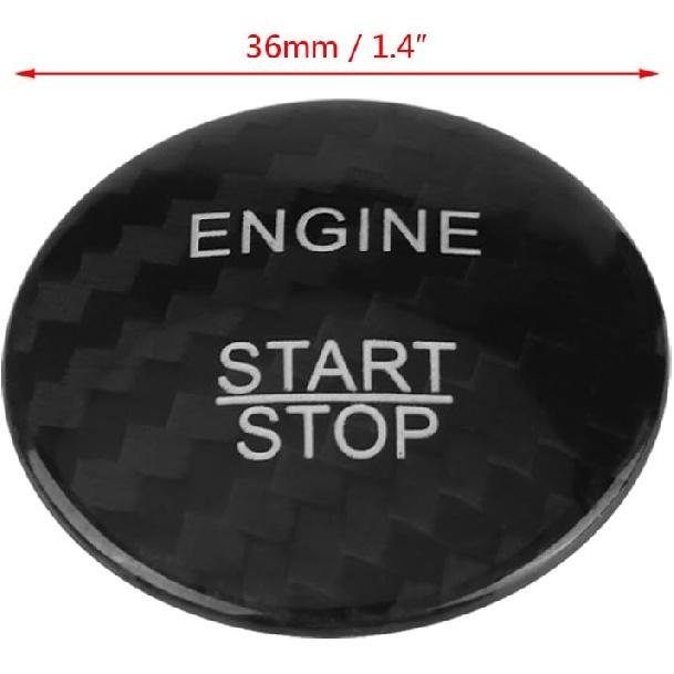 Car Engine Start Button Cover, Carbon Fiber Push to Start Button Cover for Mercedes Benz A B C GLC GLA CLA ML GL Class W176 W246 W205 X253 X156
