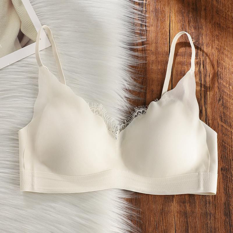 Price control% Modal seamless underwear women s small breasts gather and show large breasts French lace bra S=70AB