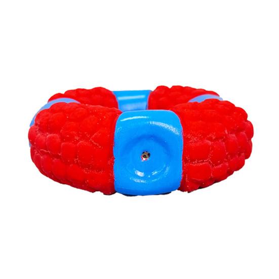 Dog Oral Care Toys Lifebuoy Ring Toy, Latex Squeaky Chew Teeth Pet Fetch Cleaning Toy for Aggressive Chewers, Interactive Training Small Medium Large