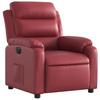 Electric Recliner Chair Burgundy Artificial Leather