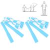 2 Stück PVC Bunt Verstellbares Gelenk Springseil Kinder Kindergarten Erwachsene Fitnesszubehör Blau