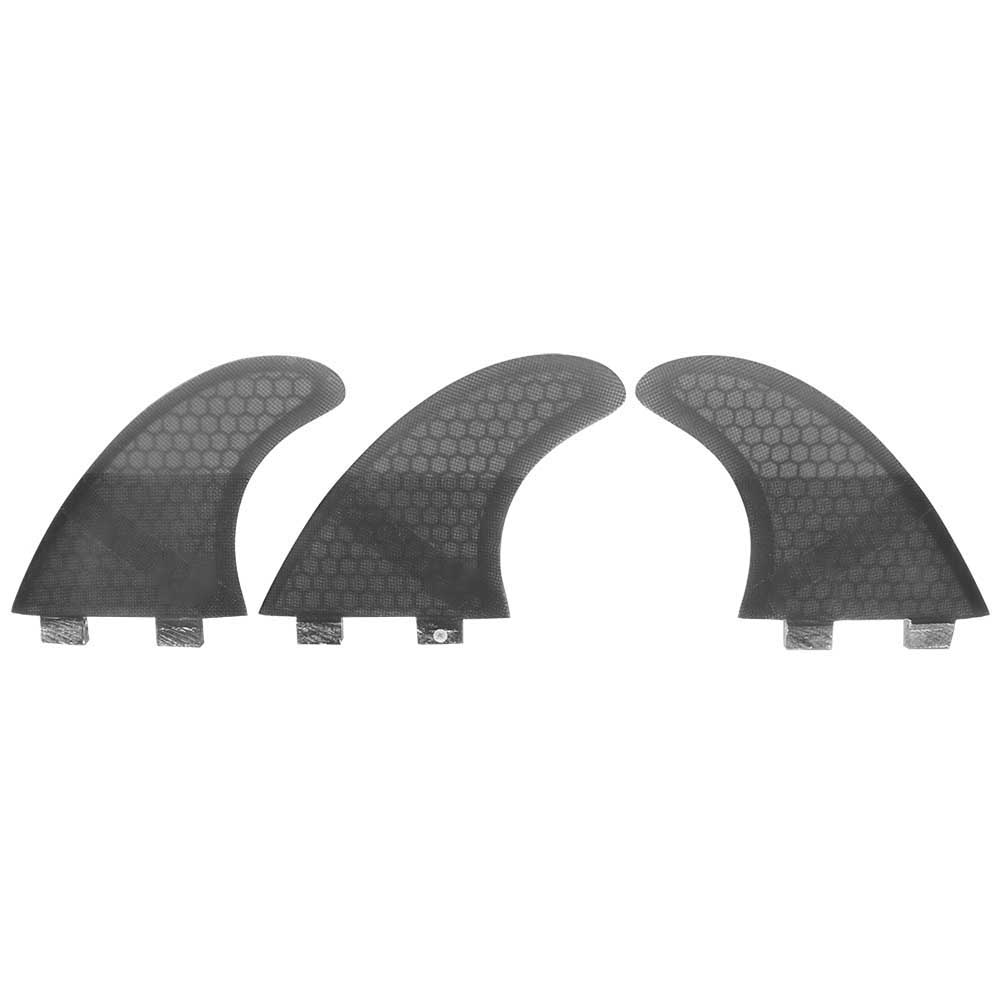 3PCS  Set Glass Fiber Surfboard G3 G5 Fins Surfing Stand Up Paddle Fin Thruster (Black)