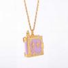 New Fashion Book Opening Pendant Necklace Fashion Princess Fairy Tale Pendant Necklace Enamel Elf Necklace Jewelry Accessory