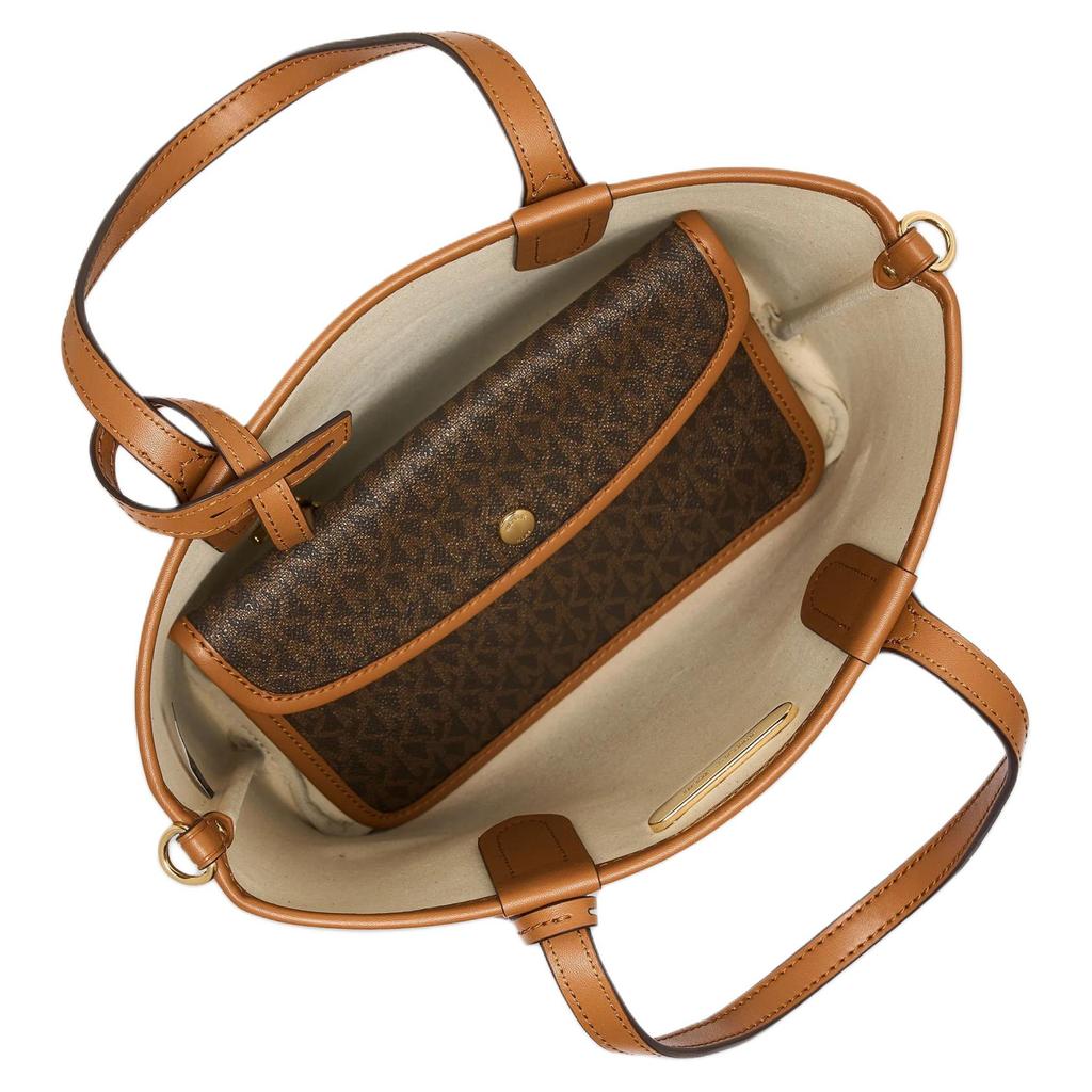Michael Kors Eliza Logo Tote Bag Women Tote Bags Dark-Brown Acorn-Brown 30F5GZAT0B-BROWN