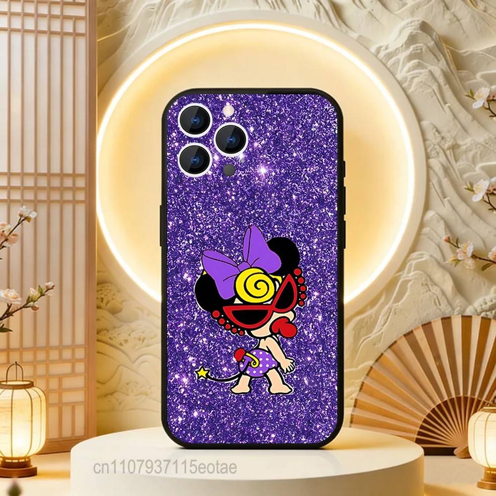 H-Hysteric COLORFUL M-Mini   Phone Case Silicone Soft For IPhone 16,17,15,11,13,12,14,Mini,Pro,Max,Plus,Air,E Black iPhone16