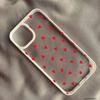 Simple Cute Pink Red Heart Phone Case For iPhone 17 15 14 Pro MAX 11 13 12 16 X SE20 XR 7 8Plus Shockproof Hard Cover Clear Bag