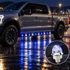 Двухцветные арбузные огни для автомобиля с прозрачными рифлеными закругленными линзами, 10 светодиодных ламп для габаритных, предупреждающих и декоративных целей