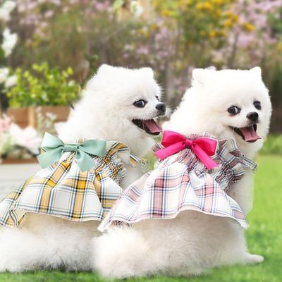 Hundekleid mit Karomuster, Hund, Katze, Kleiner und Mittlerer Hund Haustierkleidung, Katzenzubehör, Zweibeiniger Mantel