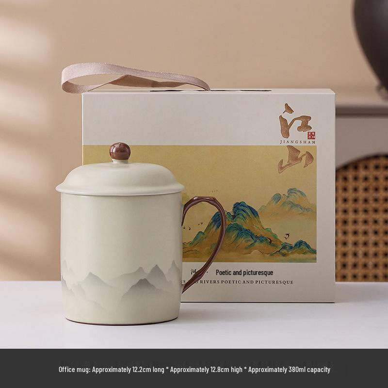 

Ru Kiln Office Cup: Elegant Corporate Gift for Clients & Employees