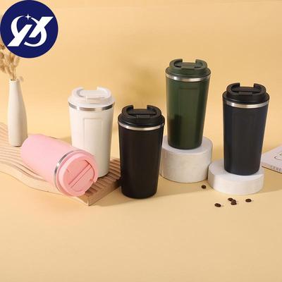 Tazza da caffè alla moda, in acciaio inox 304, per uomini e donne, semplice, da bere direttamente, portatile, da regalare all'aperto e all'auto.