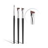 Flat Head Eyeliner Brush & Angled Eyebrow Brush for Under-Eye and Detail Makeup