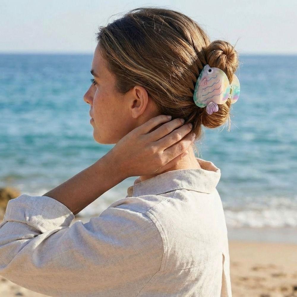 Colorful Marine Animals Hair Clip Hairpin Fish Grab Clip Fashion Ocean Fish Hair Claw  Vacation