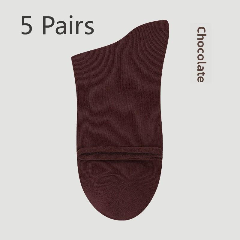 5 Pairs Socks Midtube Socks Women's Socks Women's Autumn and Winter Cotton Socks Maternity Color Socks