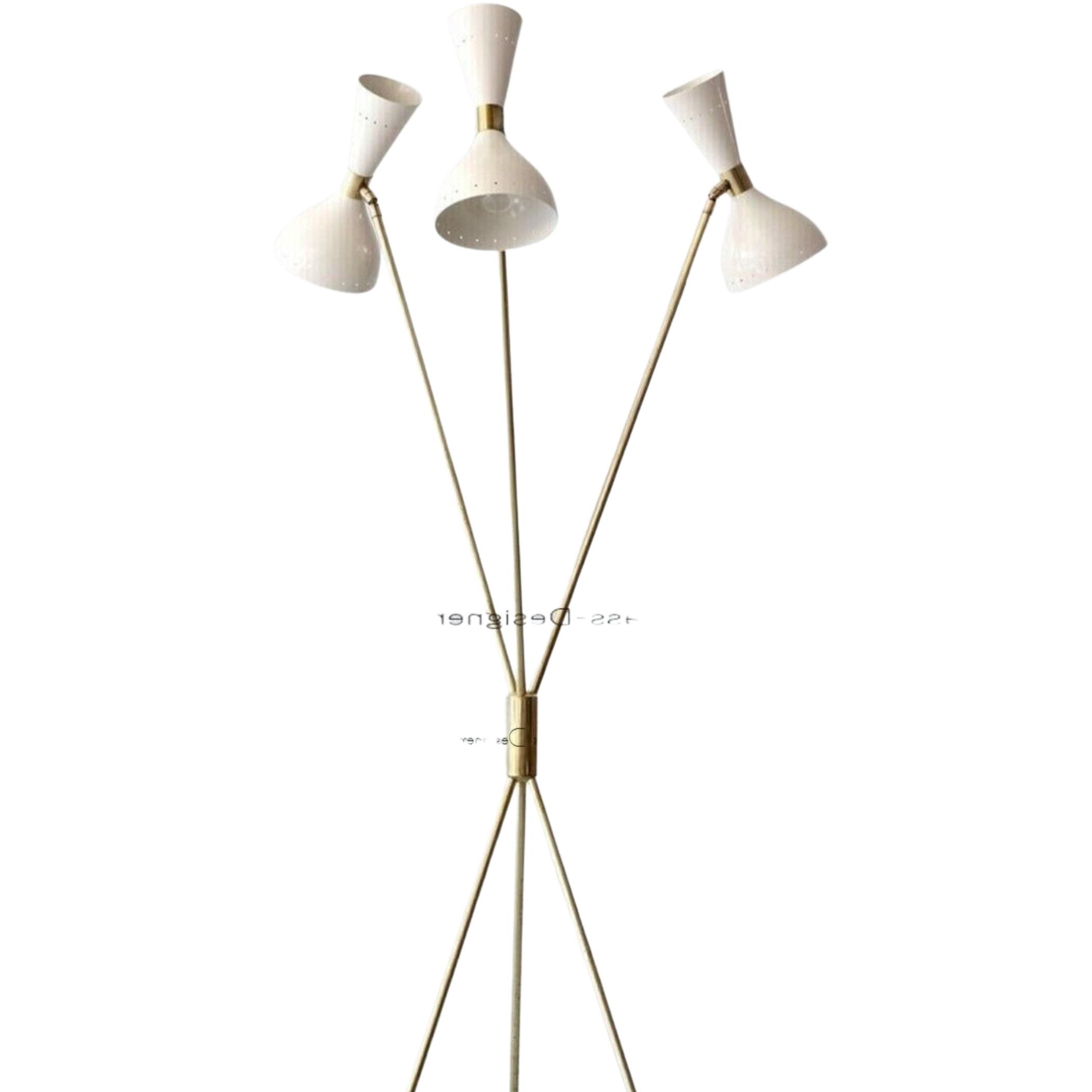 

1950 Mid Century Floor Lamp Diabolo Lamp Stilnovo Style Modern Studio Side Lamp