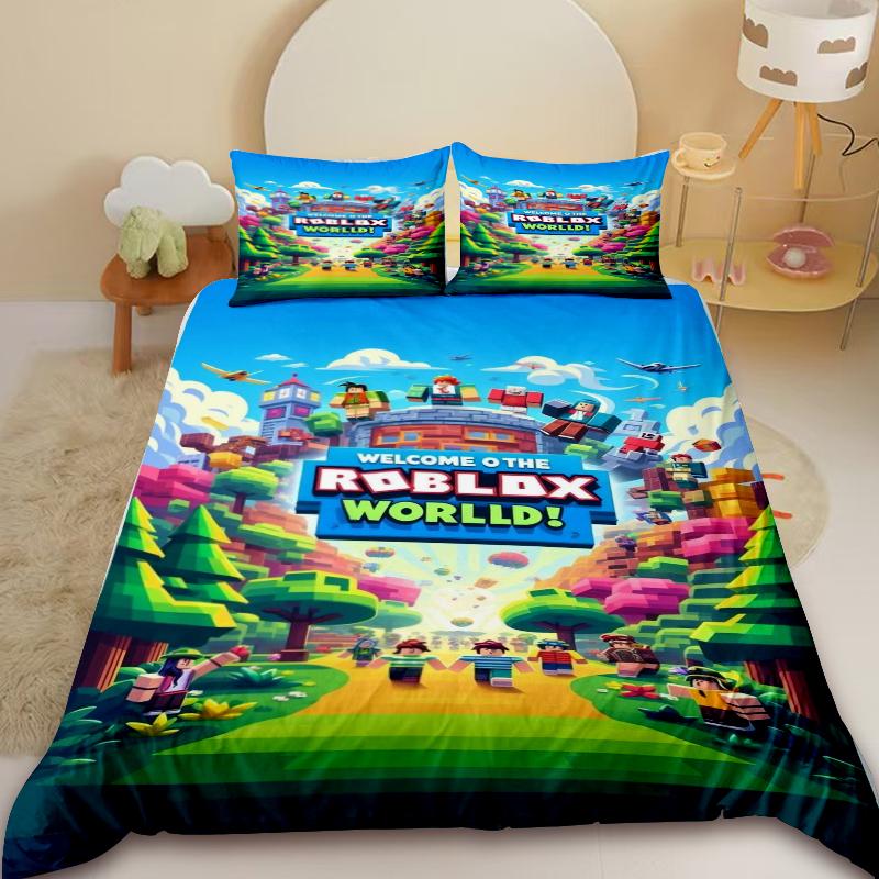 Roblox Duvet Cover Cartoon Game Teens Bedding Set Comforter Cover Soft Bedroom Dormitory Home Decor Best Gifts