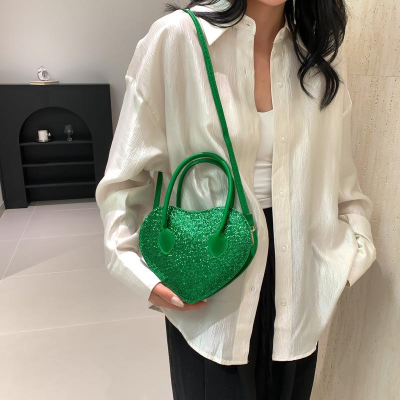 New love bag fashionable and simple shoulder bag versatile commuter messenger bag 2025 spring and summer niche handbag bag women
