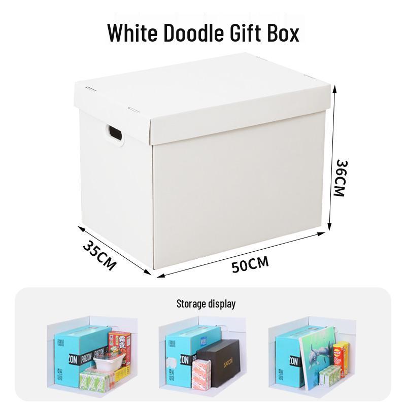 White Cardboard Surprise Gift Box for Birthday
