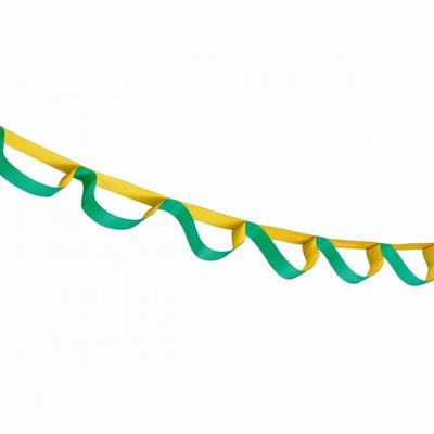 Captain Stag Um 1612 [hanging Chain Clothesline Rope With Carabiner Loop Rope Green X Yellow Monte]