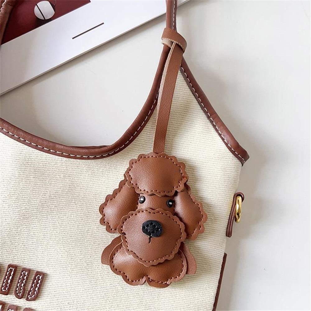 Teddy Dog Pendant Bag Charm Niche Decoration Cute Cartoon Puppy Hanging Accessory Backpack New Car Keychain