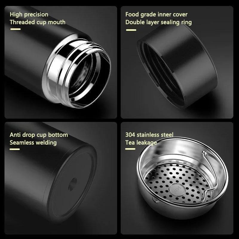 YTMX4 Hot 2025 500ml Portable Car Smart Thermos Bottle Temperature Display Cup Coffee Cup For BMW M Performance M3 M5 M6 F01 F20 F10 F