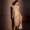 Women’s Sexy French Style Ice Silk Nightgown Spring Summer Fall Long Lace Camisole Sleep Dress Loungewear