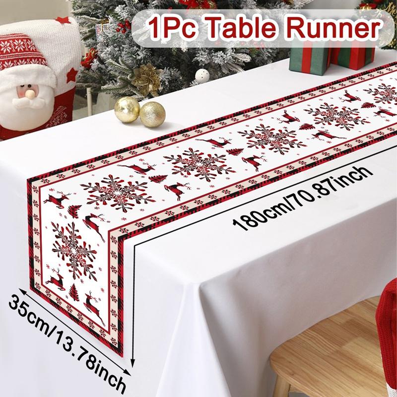 Santa Claus Christmas Table Runner Christmas Decorations For Home 2026 Xmas Table Flag Navidad Noel Gifts New Year Tablecloth